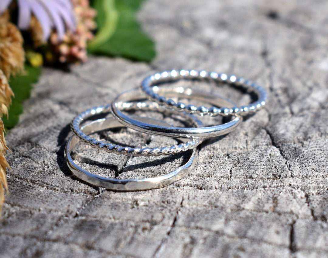 Stacking Rings, Silver Stacking Rings, Stack Rings, Stackable Silver ...