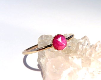 Ruby Ring, Gold Ruby Ring, Ruby stacking ring, July Birthstone Ring, July Gemstone Ring, Gold stacking ring, Gemstone stacking ring