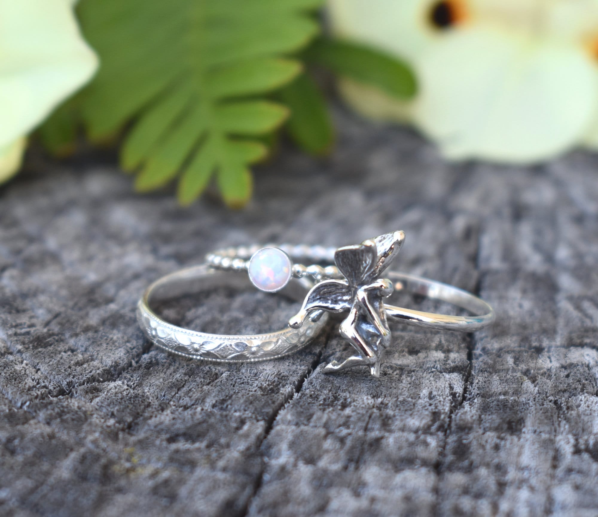 Fairy ring Forest Fairy Ring Silver fairy ring Silver Etsy