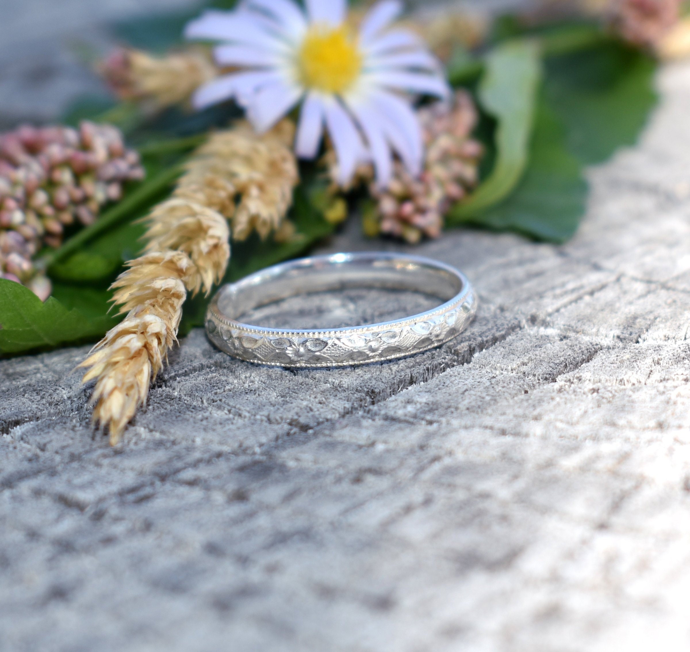Boho Ring, Floral ring, Silver ring, silver stacking ring, Knuckle rings, midi rings, toe rings, sterling silver, boho style, festival style