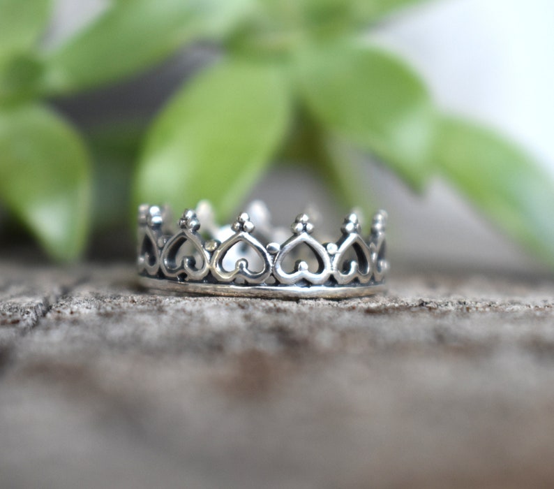 Crown ring, Princess ring, Sterling Silver stacking rings, Crown stacking rings, Tiara Ring, Bridesmaid gifts, midi ring, silver ring, boho 