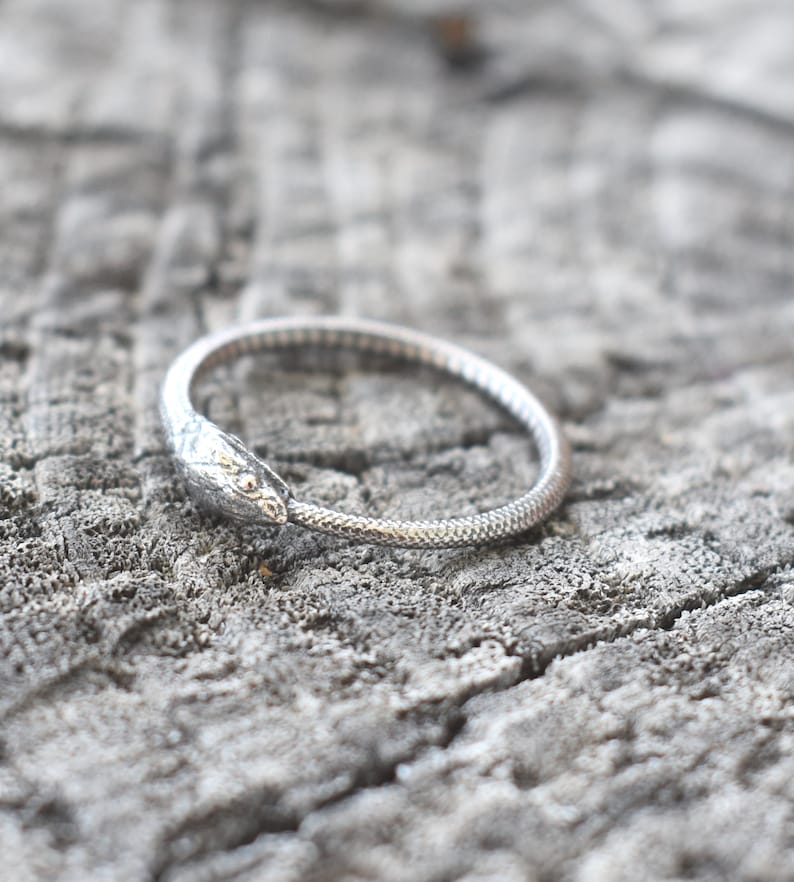 Ouroboros Ring, Snake ring, sterling silver snake, silver snake ring, ouroboros jewelry, boho snake ring, death and rebirth, snake jewelry image 6