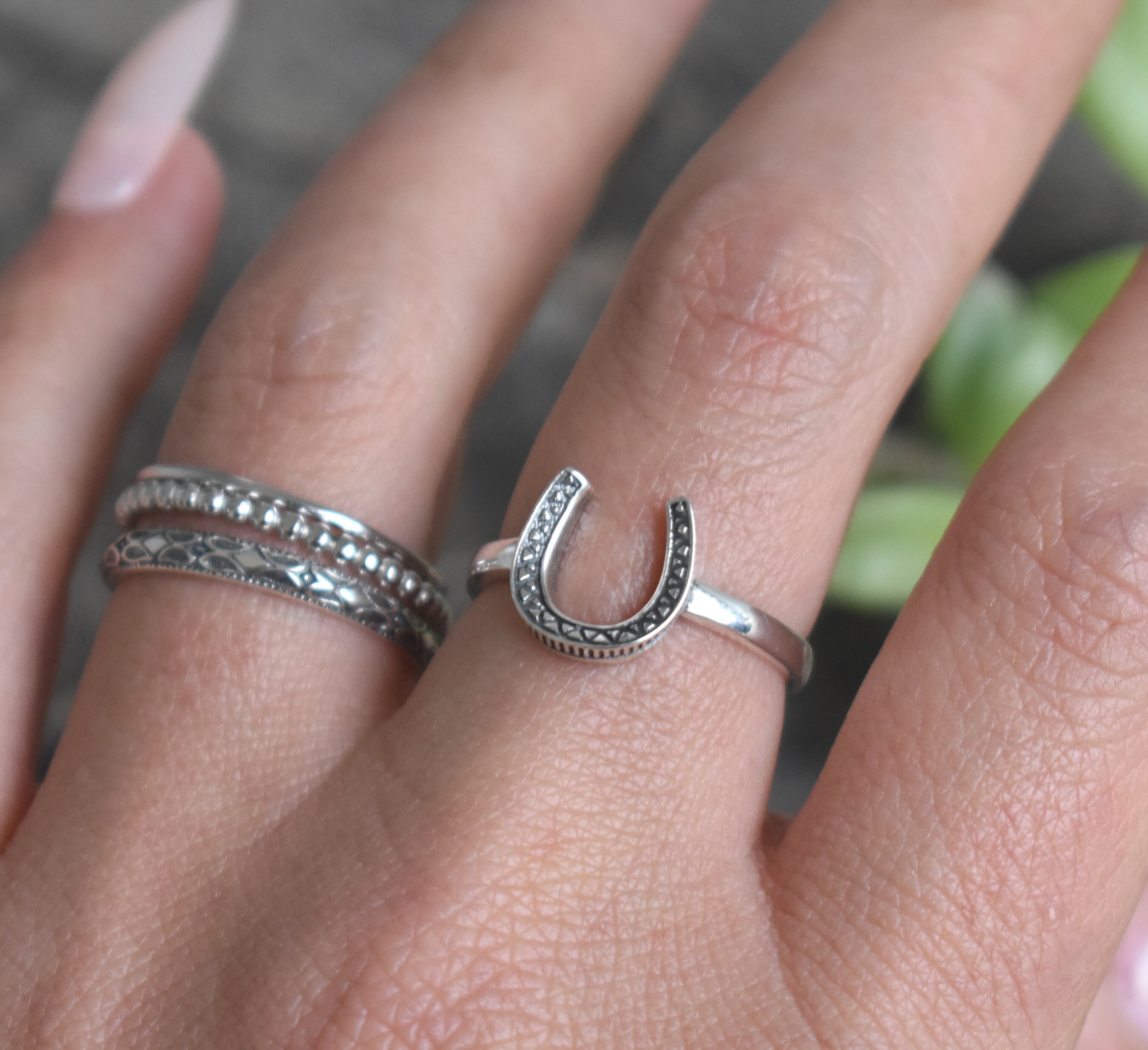 Horseshoe Ring, Lucky Horseshoe, Luck Ring, Silver Ring