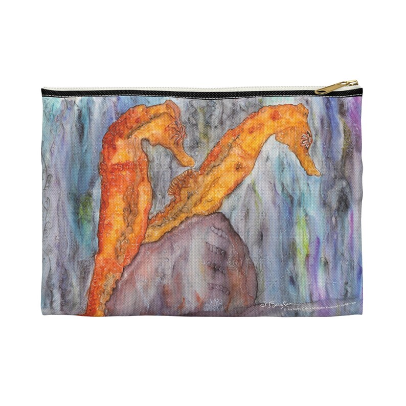 Seahorses: Zippered Project Bag image 1