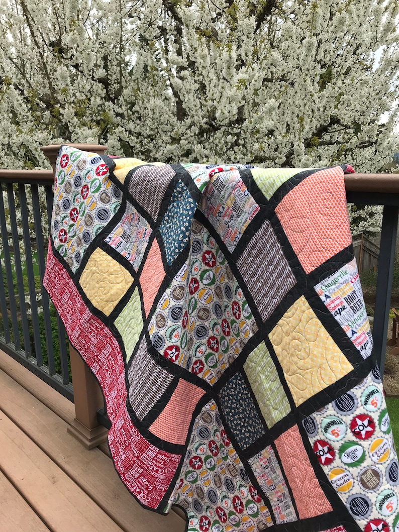 Handmade Quilt Throw Quilt Lap Quilt Modern Quilt Etsy