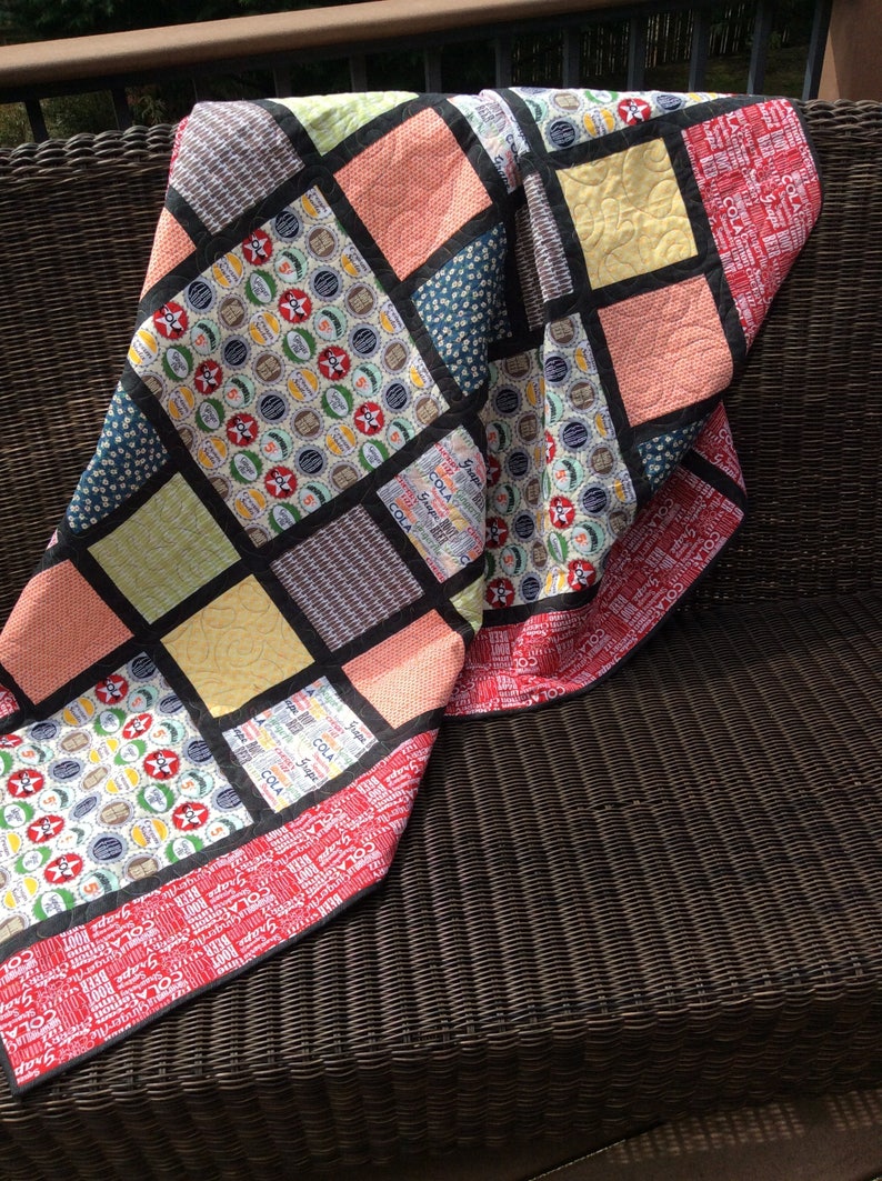 Handmade Quilt Throw Quilt Lap Quilt Modern Quilt Etsy