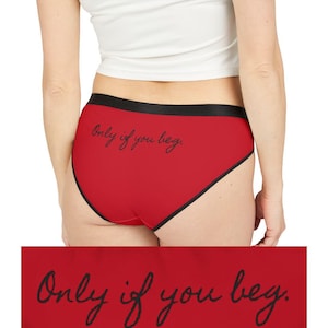 Playful Women&#39;s Underwear, Cheeky Panties, Lingerie Gift Flirty Underwear For Women, Sexy Quote Underwear, Gift For Her