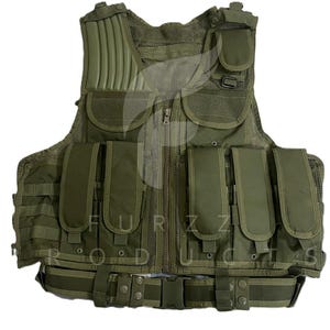 Adjustable Military Tactical Vest: Army Green Combat Gear