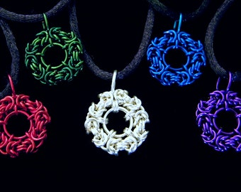 Byzantine Coin Chainmaille Pendants