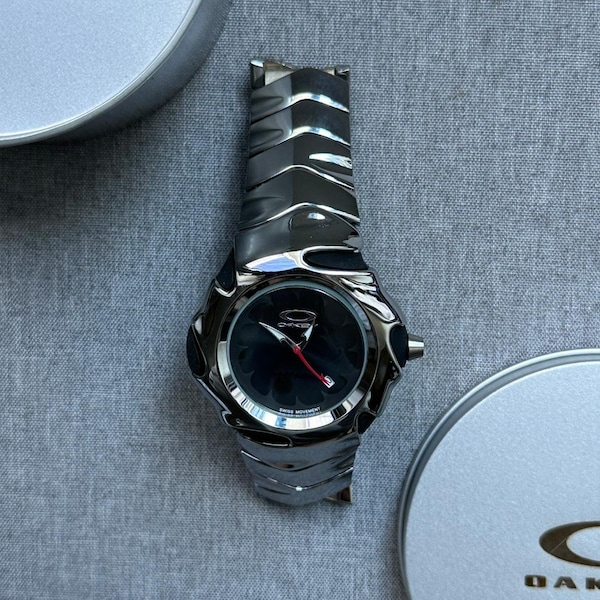Oakley Time Tank Watch: Swiss Stainless Steel, Collectible Design
