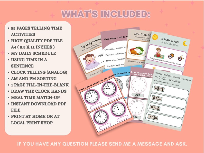 Telling Time Activities for Kids | Analog Time Activities | AM and PM ...