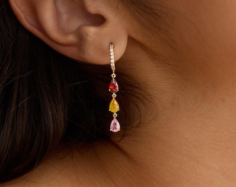 Benutzerdefinierte Birthstone Ohrringe, Jeden Tag Ohrringe, Diamant Ohrringe, Geburtstagsgeschenke, Geschenke für Mutter oder Großmutter, Weihnachtsgeschenk für Sie