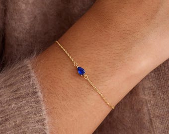Benutzerdefinierte Birthstone Armband, einzelne Birne Birthstone Armband, Familiengeschenk, Birthstone Schmuck, Geburtstagsgeschenk, Muttergeschenk für Sie