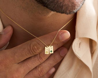 Personalisierte Halskette mit Gravur für Männer und Frauen