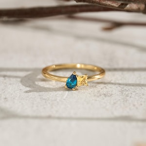 Personalized Birthstone Ring, Stackable Birthstone Ring, Everyday Delicate Birthstone Jewelry, Daily Jewelry, Gift for Mom, Bridesmaid Gift