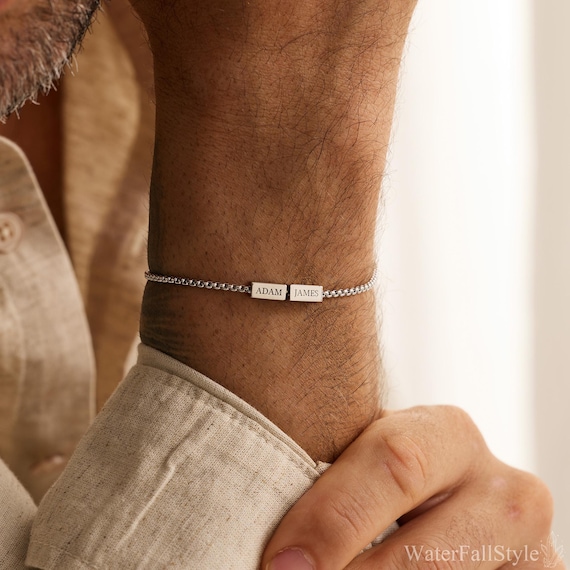 Daddy Bracelet, Custom Dad Bracelet With Kids Name, Family Name Bracelet, Father jewelry, Personalized Gift For Dad,Dad Gift From Kids