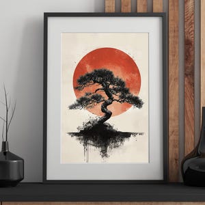 Japandi Wandkunst, Beige Salbei Minimalistischer Druck, Japanisches Kunstwerk, Wabi Sabi, japanischer Moderner Stil, Japanische Wandkunst