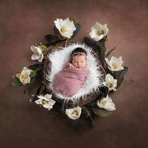 Digital newborn flower prop