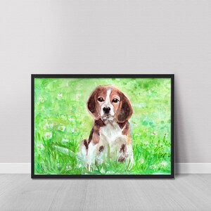 Impresión de acuarela de perro - Impresión de arte mural con pintura de perro - Arte mural con pintura de acuarela de perro - Póster de animales