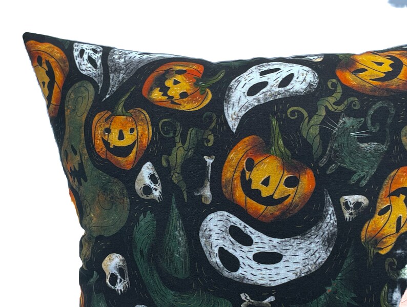 Scary Halloween Pumpkin Pillow / Halloween Decor / Jack-o- Lantern ...
