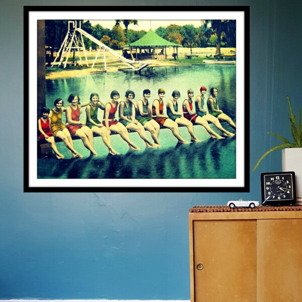 Vintage Swim Wall Art Etsy