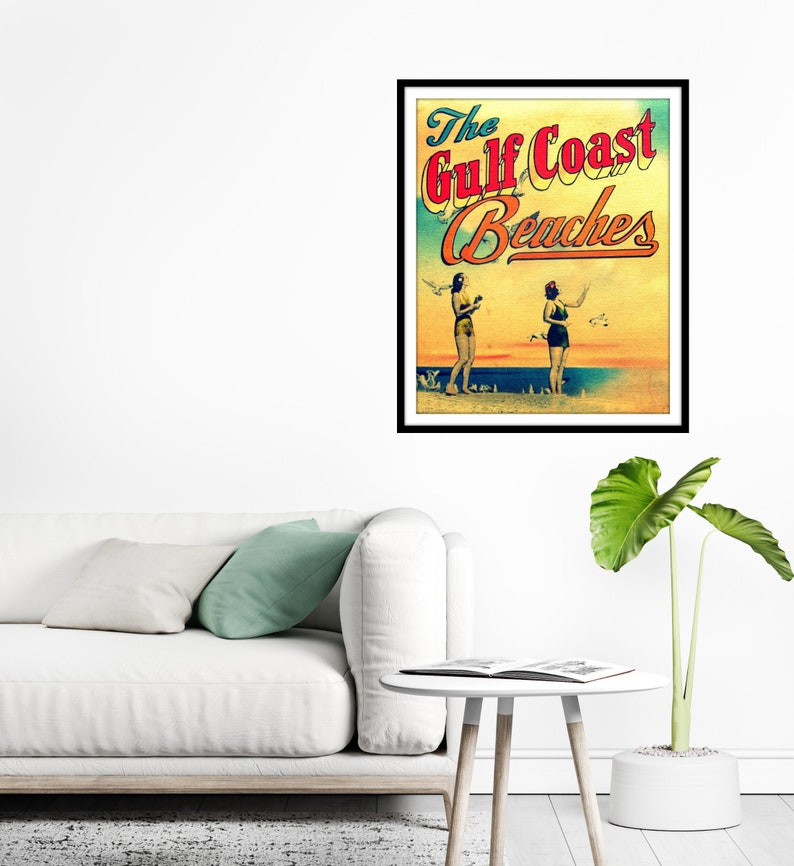 Vintage Beach Art Print Beach House Wall Art Beach House Etsy