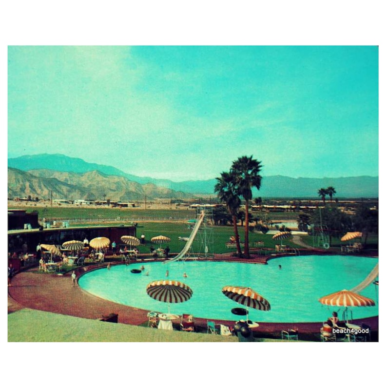 Summer art mid century gift Mid Century art prints retro motel swimming pool art Palm Springs Decor,