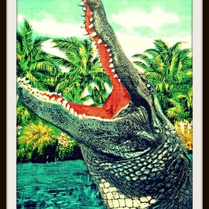 Alligator Art, crocodile art, Alligator Print, Kids room wall art, Crocodile Art Print Bild 2