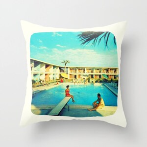 Mid Century Pillow Covers 18x18 , MCM Decor, Home Gifts pastel pool