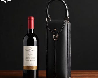 レザーダブルワインバッグ、レザーワインキャリア、パーソナライズ