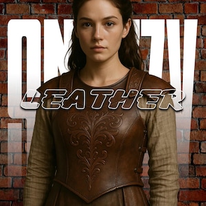 Handmade Leather Medieval Armor: Women&#39;s Gothic Viking Bodice