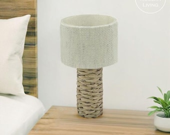 Hand Woven Dollhouse Lamp, Battery Operated, Miniature Modern Lighting, 1:12 Scale