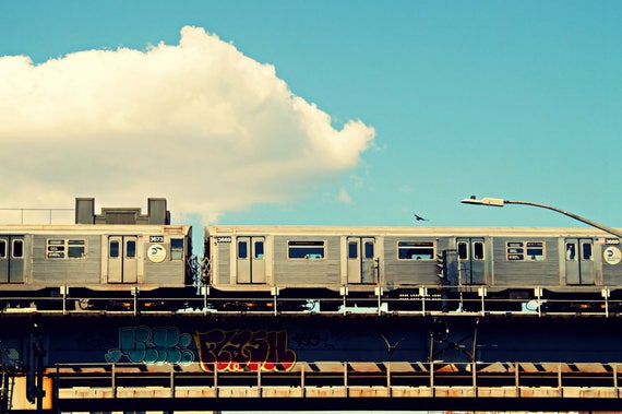 J Train Nyc Subway Photography Print New York City Wall Art Etsy