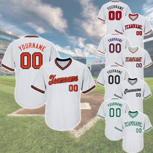 Personalized Name Team, Custom Baseball Jersey For Baseball Fans,Baseball Jersey Uniform for Men Women Kids Toddler, Gift For Family