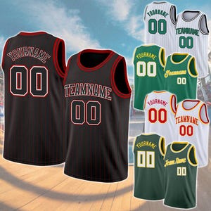Custom Basketball Jersey Team Name & Number, Make Your Jersey, Custom Your Jersey, Streetwear Jersey, Basketball Jersey for Men Women Kids