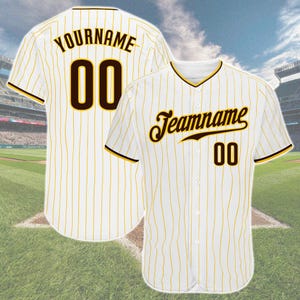 Custom Printed Shirt – Baseball Uniform Style, Custom Team Gear, Fan Jersey with Name & Number, Matching Sports Outfit