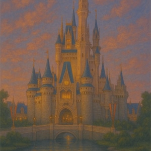Fairytale Castle Wall Art – Choose Your Scene | Enchanted Palace Exterior or Royal Ballroom Interior | Dreamy Fantasy Poster Print