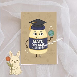 Lot de cartes de remise de diplôme – Cartes de félicitations drôles et mignonnes | Survivant académique d'armes | Mayo Dreams | Fille classique pour diplômés