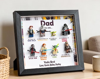 Custom Star Wars Frame, Personalized Superhero Frame Gift for Dad,Father's Day Gift, Anniversary Gift For Him/Uncel