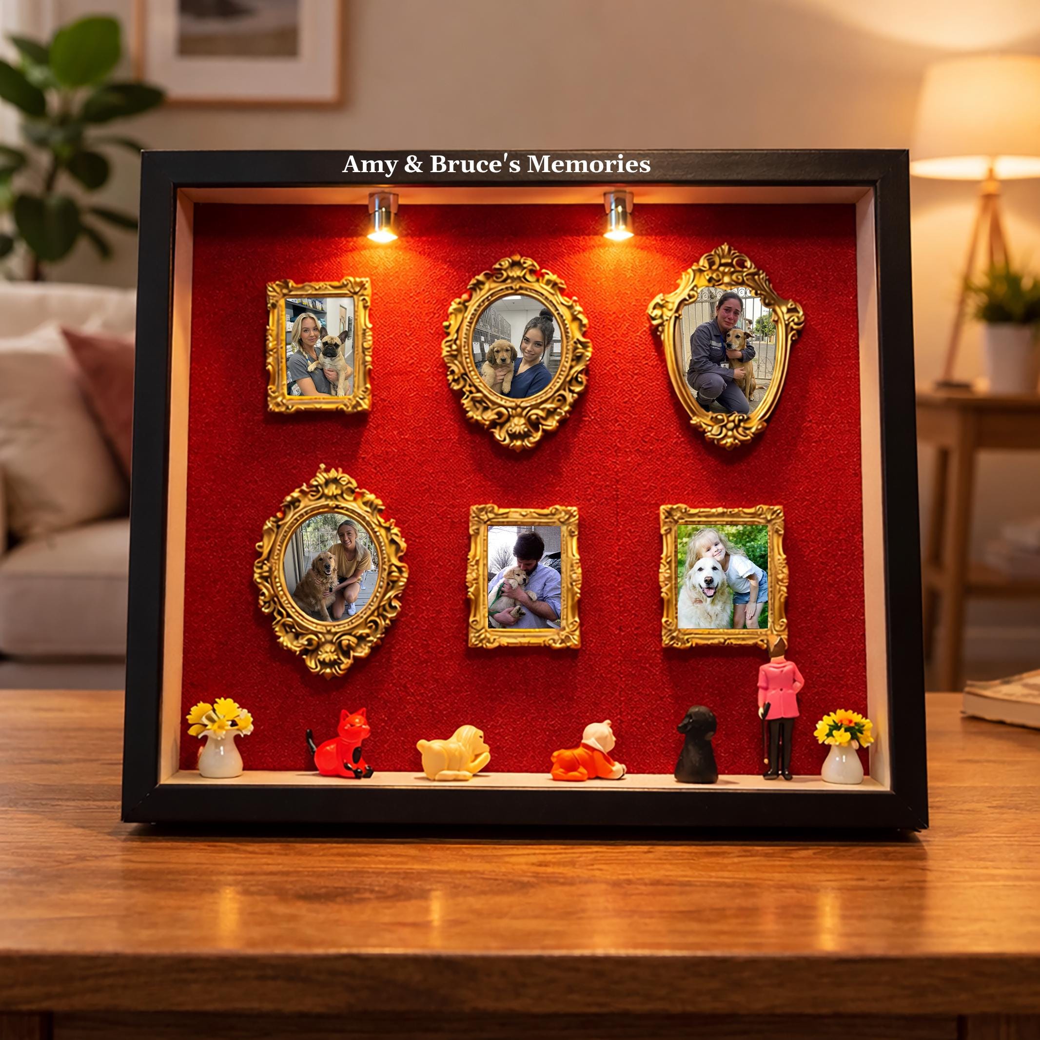 Personalized Dog Photo Memory Box, Pet Frame, LED Light up Memories (12 ...