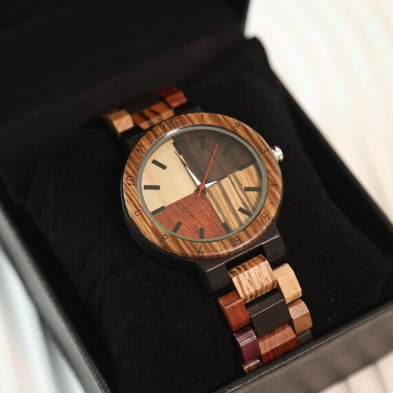 Handmade Wooden Men's Watch,engraved Wood Watch for Men, Custom