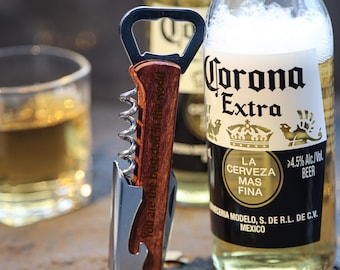 Custom Wooden Bottle Openers,Personalized Engraved Wine Bottle Opener,Fathers Day Gift, Birthday Gift,Wedding Gifts,Groomsmen Gift