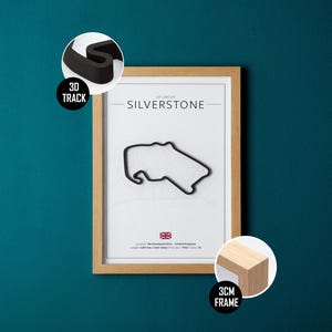 Silverstone 3D Circuit | F1 Gift for Him | Formula 1 Poster | Father’s Day Gift