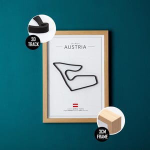 Red Bull Ring – Autriche (cadre en chêne) | Illustration 3D du circuit