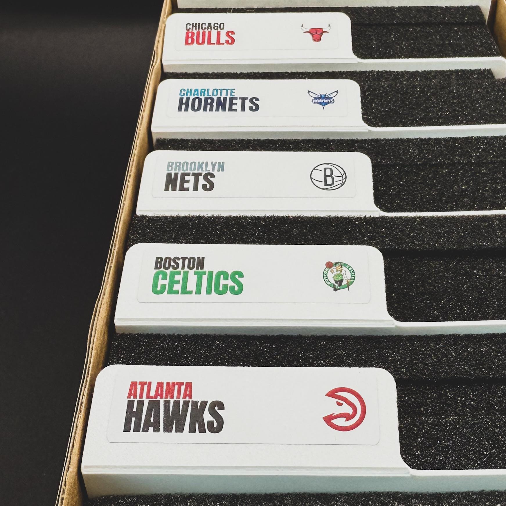 NBA Team Labels | Trading & Sports Card Dividers, Basketball Card ...