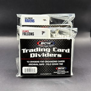 Horizontale BCW-kaartverdelers met 32 aangepaste NFL-teamlabels