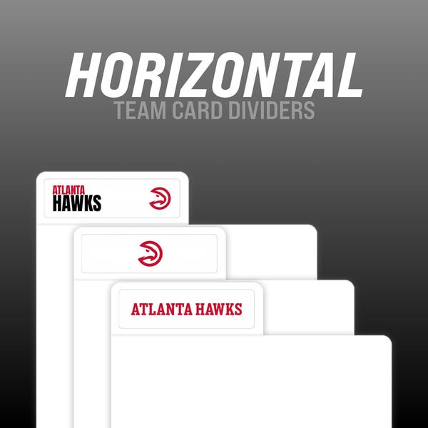 BCW Horizontal Trading Card Dividers with Custom NBA Basketball Team Labels (Set of 30)