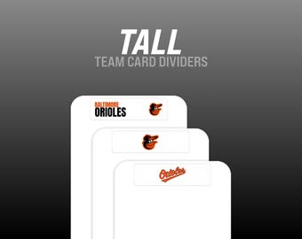 Intercalaires de cartes à collectionner BCW Tall avec étiquettes personnalisées des équipes de baseball de la MLB (lot de 30)