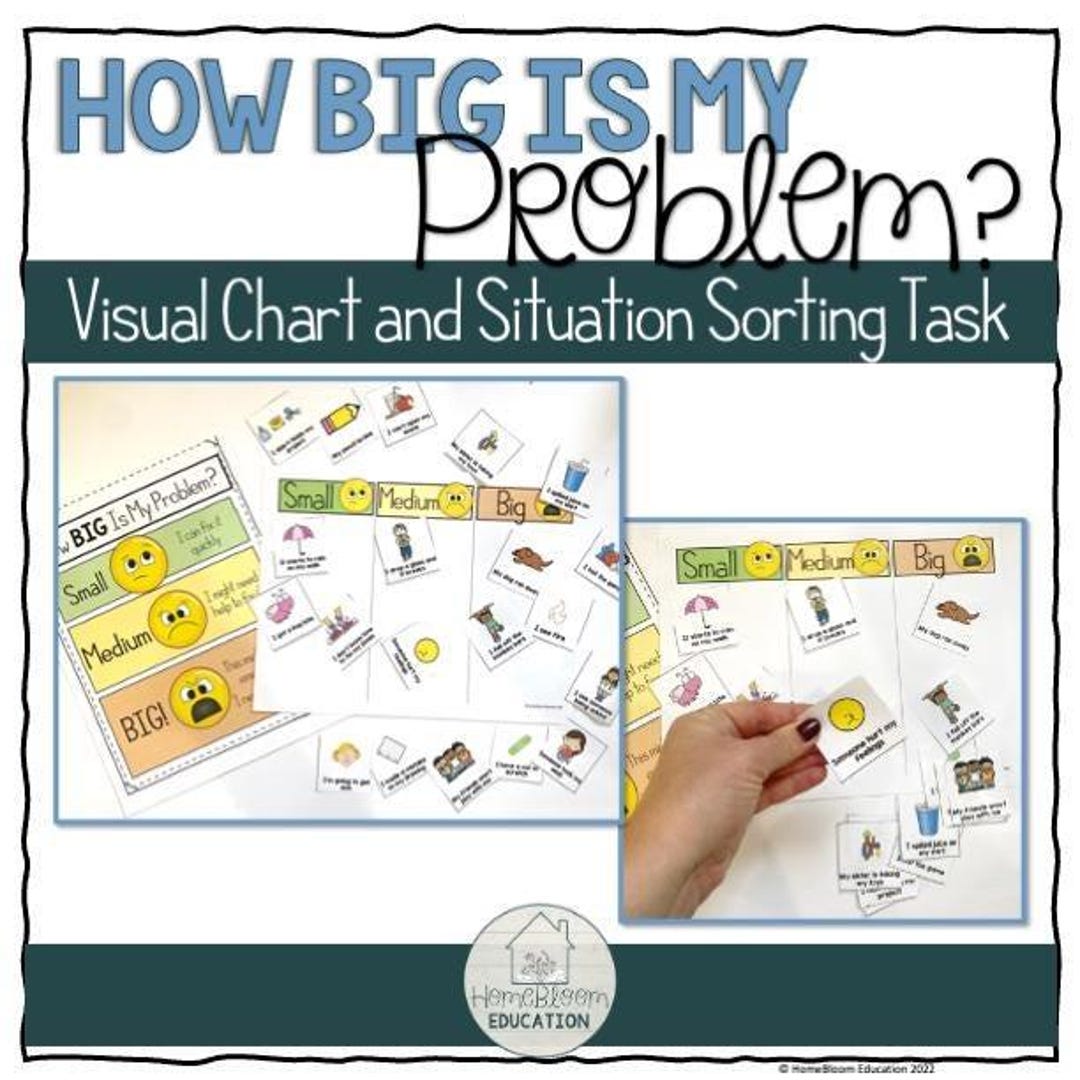 How Big is My Problem? Visual Chart and Sorting Activity - Etsy