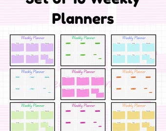 自宅で印刷できる10ページのウィークリープランナー